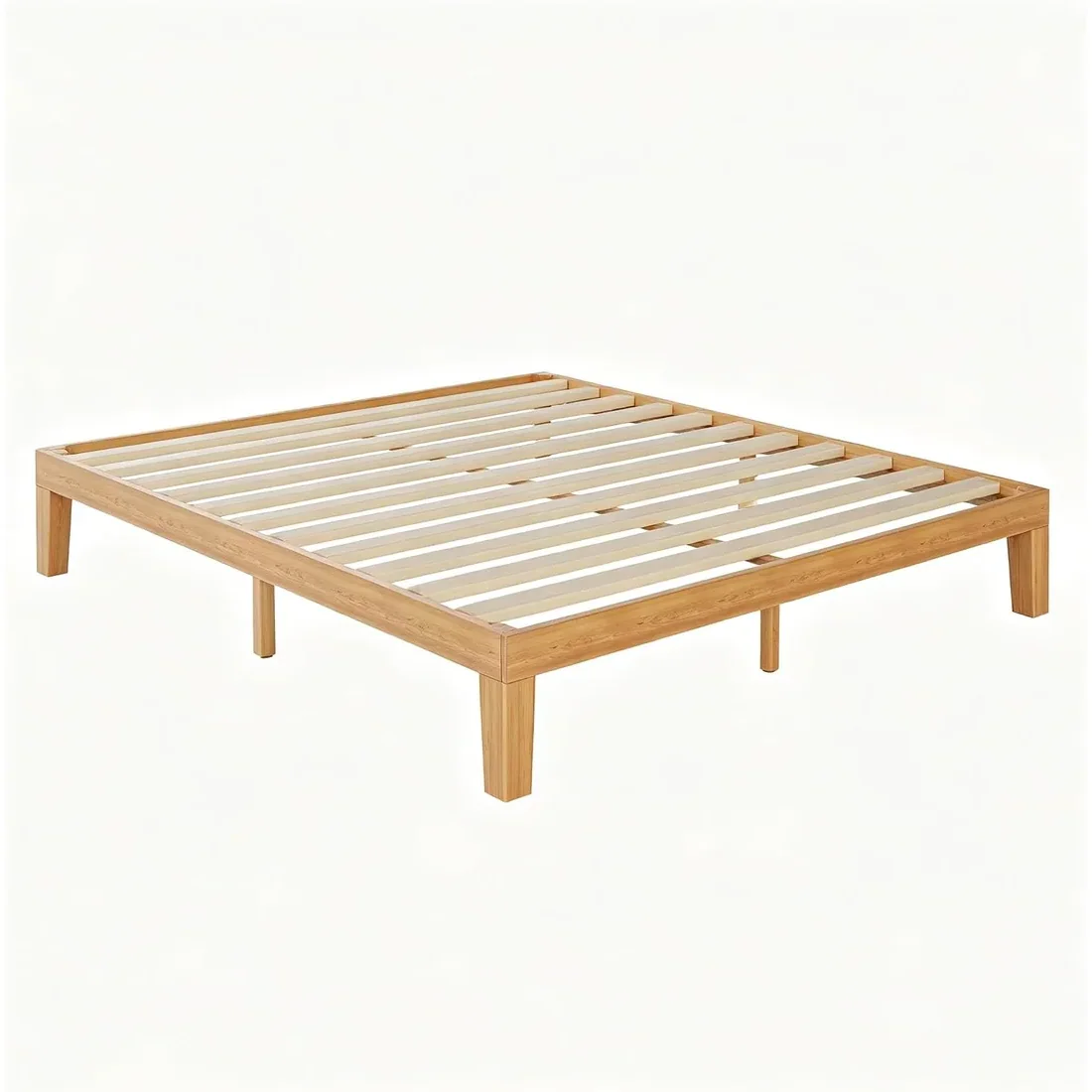 HULKFIT Solid Wood Platform Bed Frame
