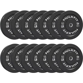 HULKFIT Black Bumper Plate Sets