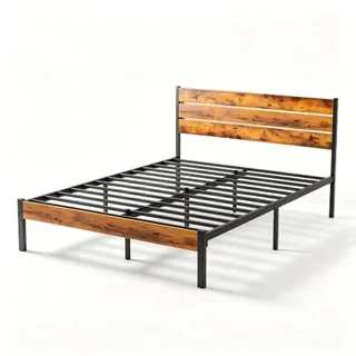 HULKFIT 14 Inch Platform Bed Frame with Headboard