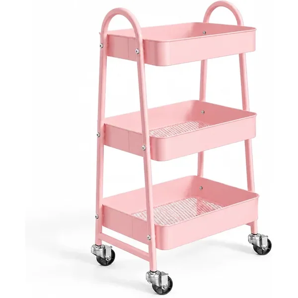 HULKFIT 3-Tier Rolling Storage Cart
