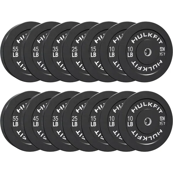HULKFIT Black Bumper Plate Sets
