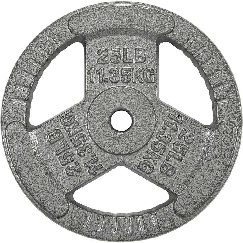 HULKFIT Cast Iron Weight Plates, 25 lb single, 1 in bore
