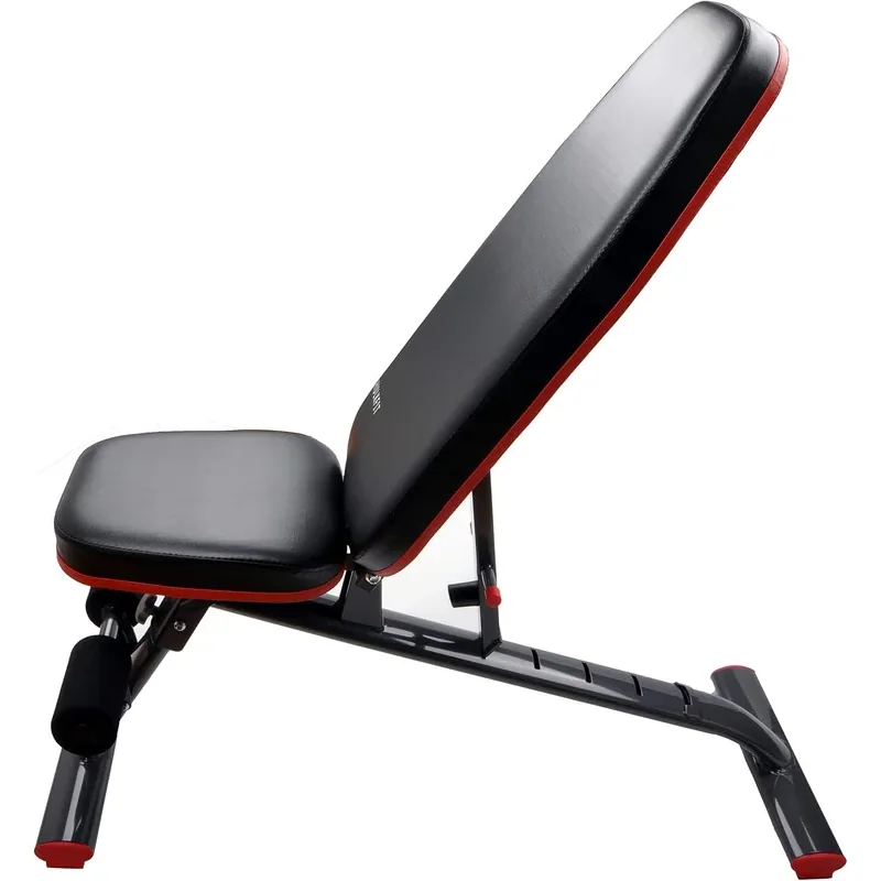 HULKFIT Adjustable Folding Utility Bench, 120 x 81 x 31.5 inch · Black