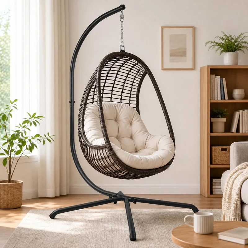 HULKFIT C-Shape Hammock Chair Stand, Midnight