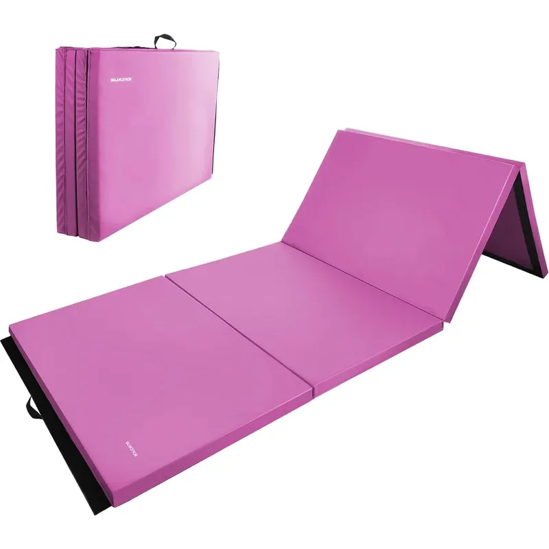 HULKFIT 4 x 8 ft Folding Gymnastics Mat, 4x8 · Pink